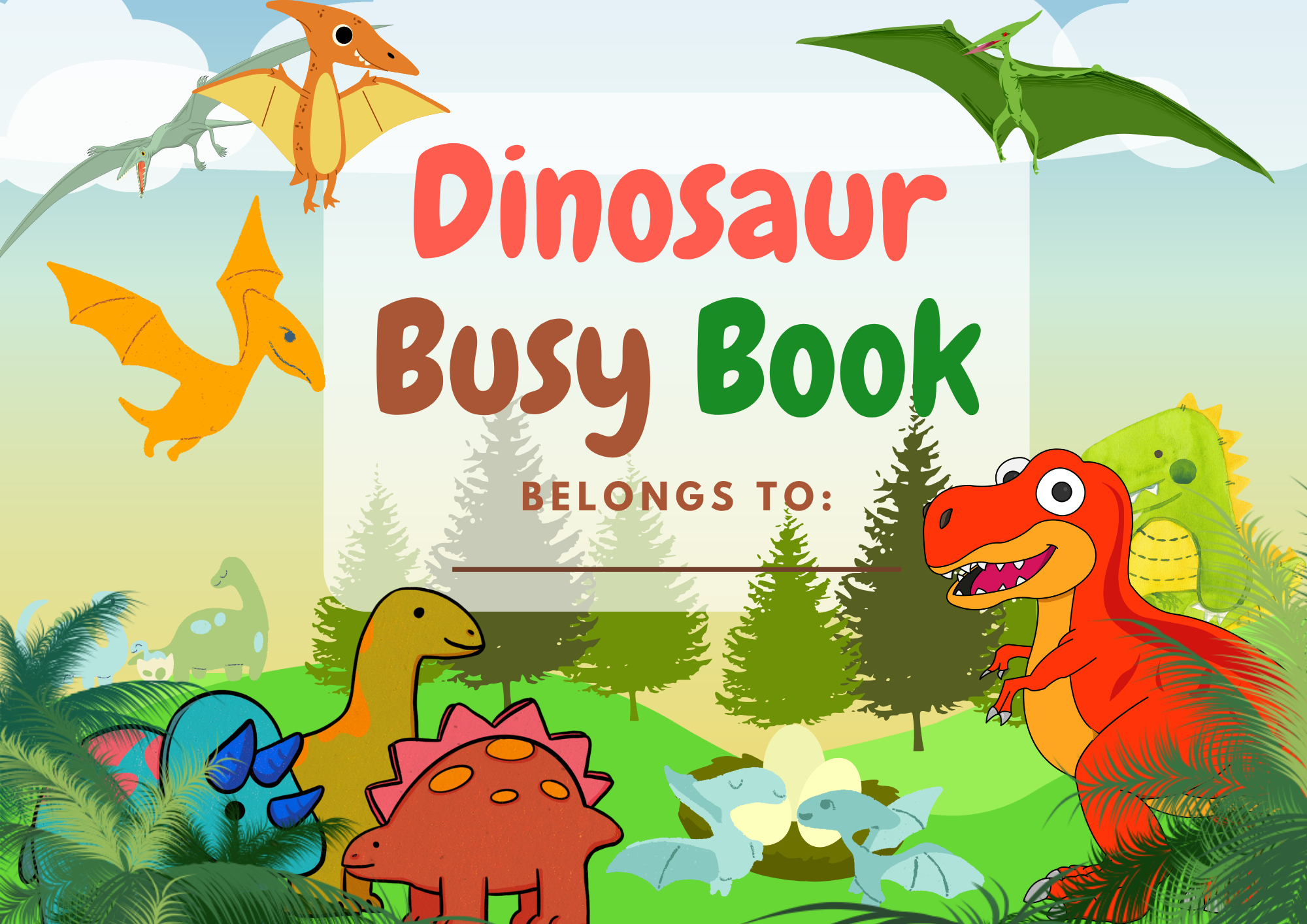 Dinosaur Themed busy book