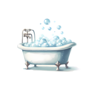 bubble bath sticker
